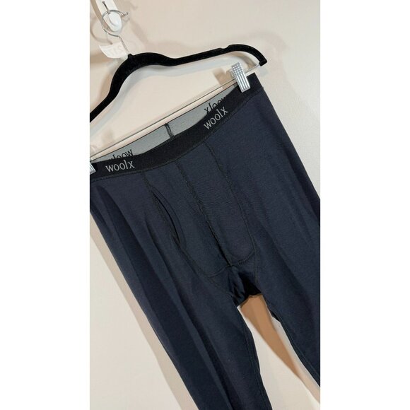Woolx Men's Large Black 100% Merino Wool Thermal Base Layer Leggings - Picture 8 of 9